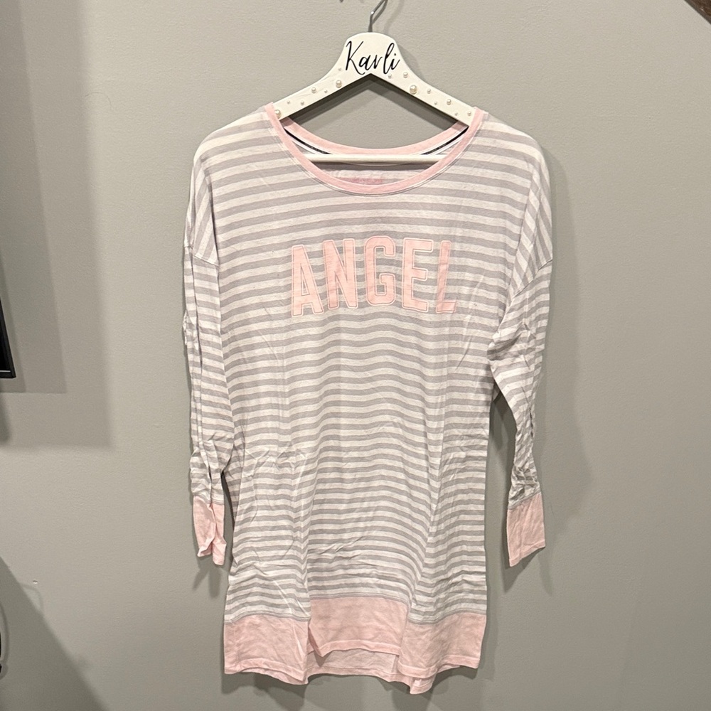 Victoria's Secret Pink and White Sleep Shirt